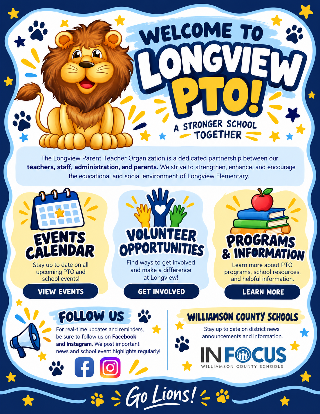 Longview PTO Welcome Poster