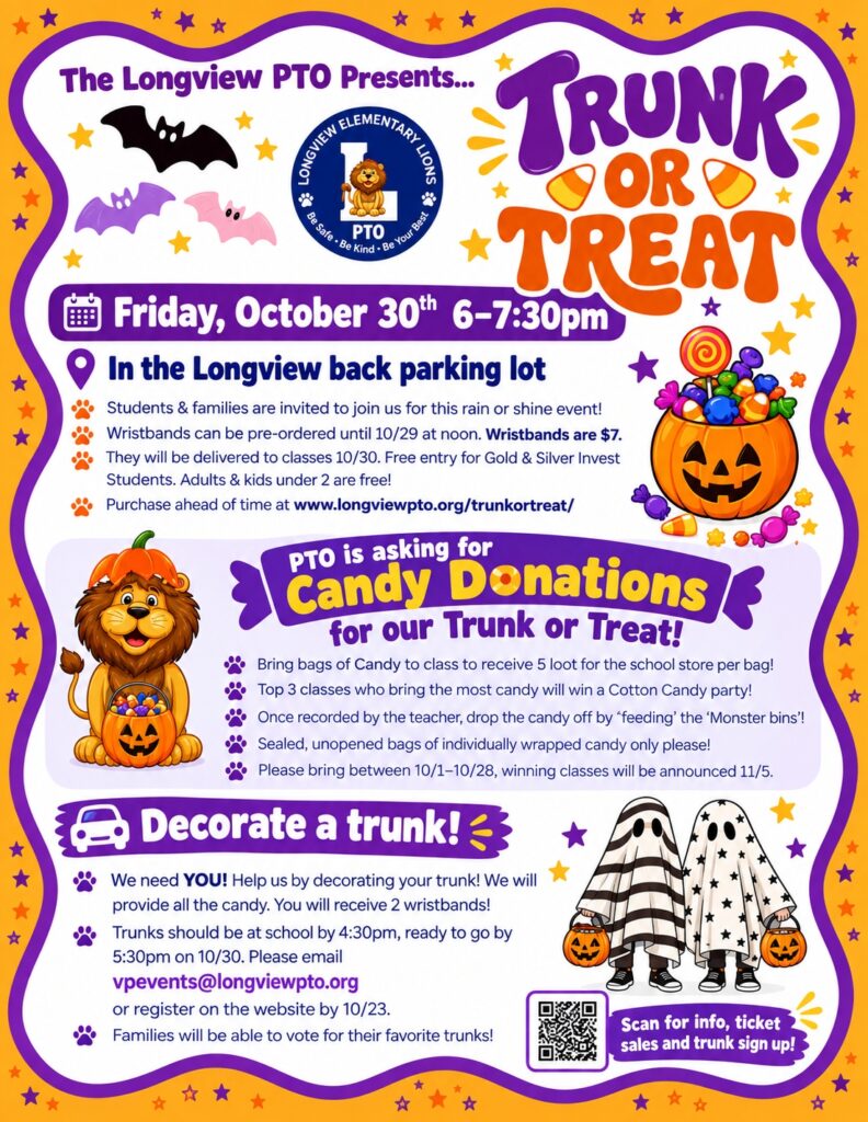 Longview PTO Trunk or Treat